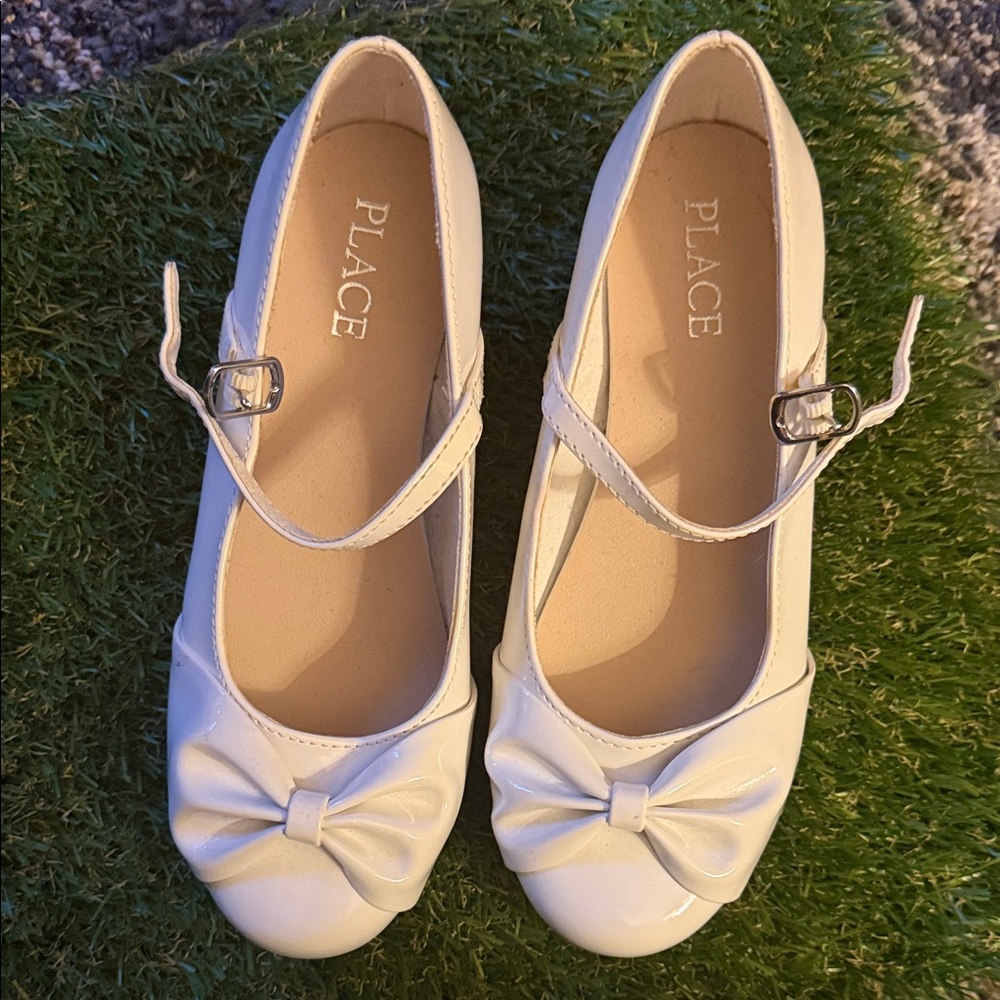 Place Kids Cream Bow Strap Dress Shoes